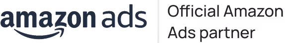 Amazon Ads logo with text 'Official Amazon Ads partner'.
