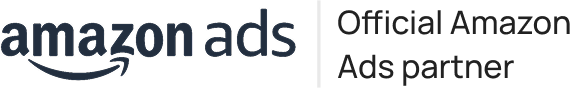 Amazon Ads logo with text 'Official Amazon Ads partner'.