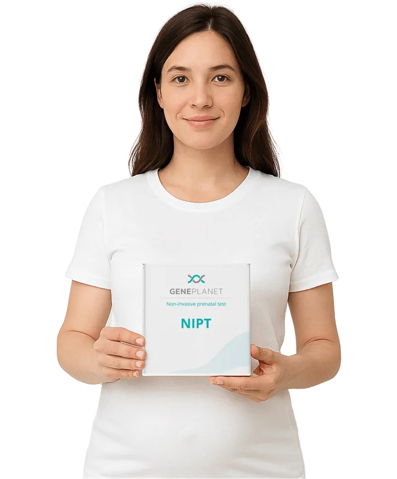 Donna incinta rilassata a casa | NIPT by GenePlanet