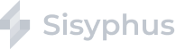 Sisyphus company logo featuring a stylized lightning bolt symbol to the left of the name.