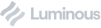 Luminous company logo with stylized wave icon.