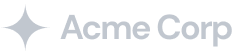 Acme Corp logo with four-pointed star icon to the left of the company name.