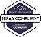 Badge icon with text 'HIPAA Compliant' inside.