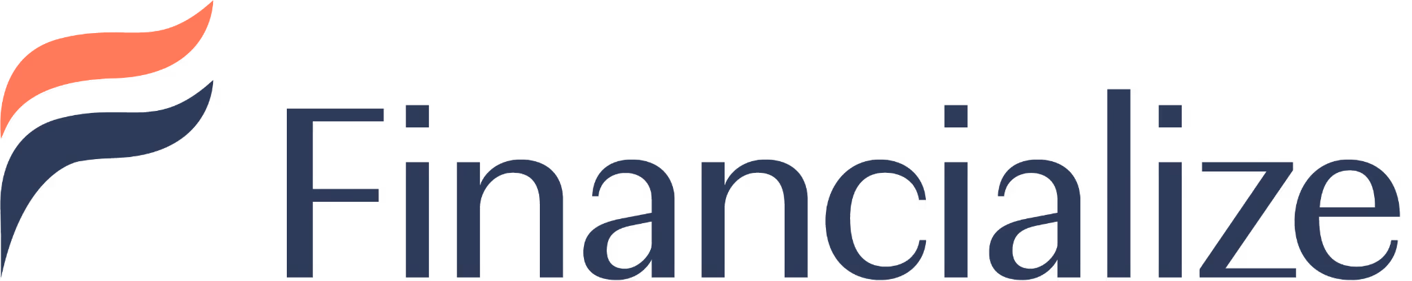Financialize logo featuring stylized red and dark blue flames next to the word Financialize in bold dark blue text.