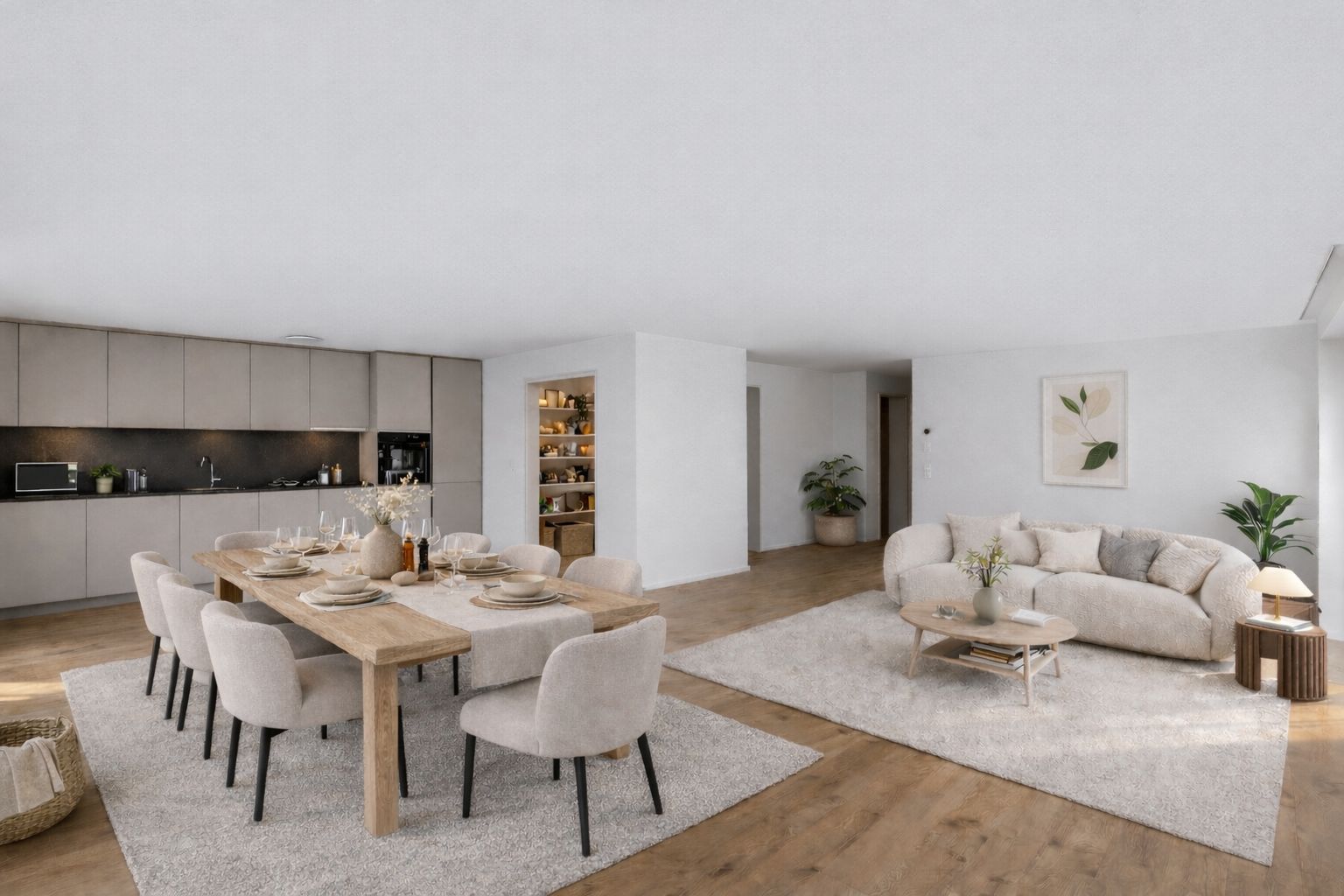 Küche und Wohnzimmer_Staging