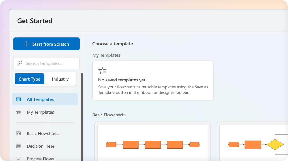 Map workflows, decision paths, and responsibilities in PowerPoint with Lucen Flowchar