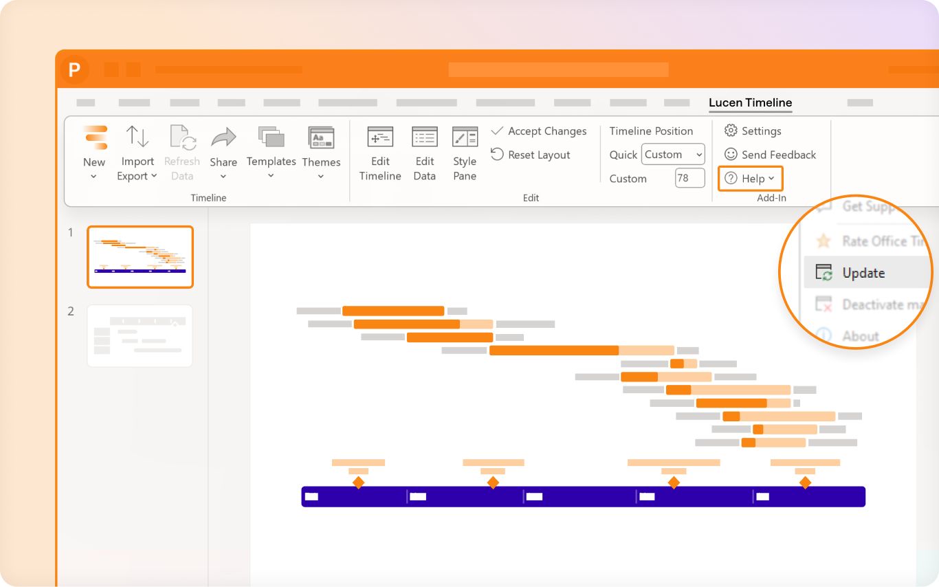 One-click project status report aligned with live source data