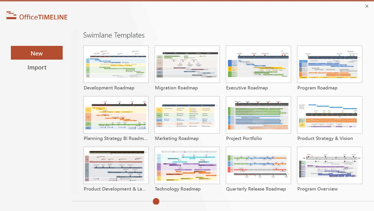 Create new roadmap in Lucen Timeline