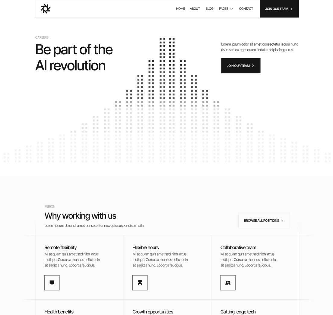 Careers Page - Quantum | Webflow Template