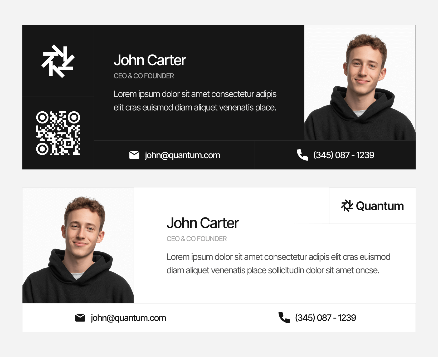 Email Signature - Quantum | Webflow Template