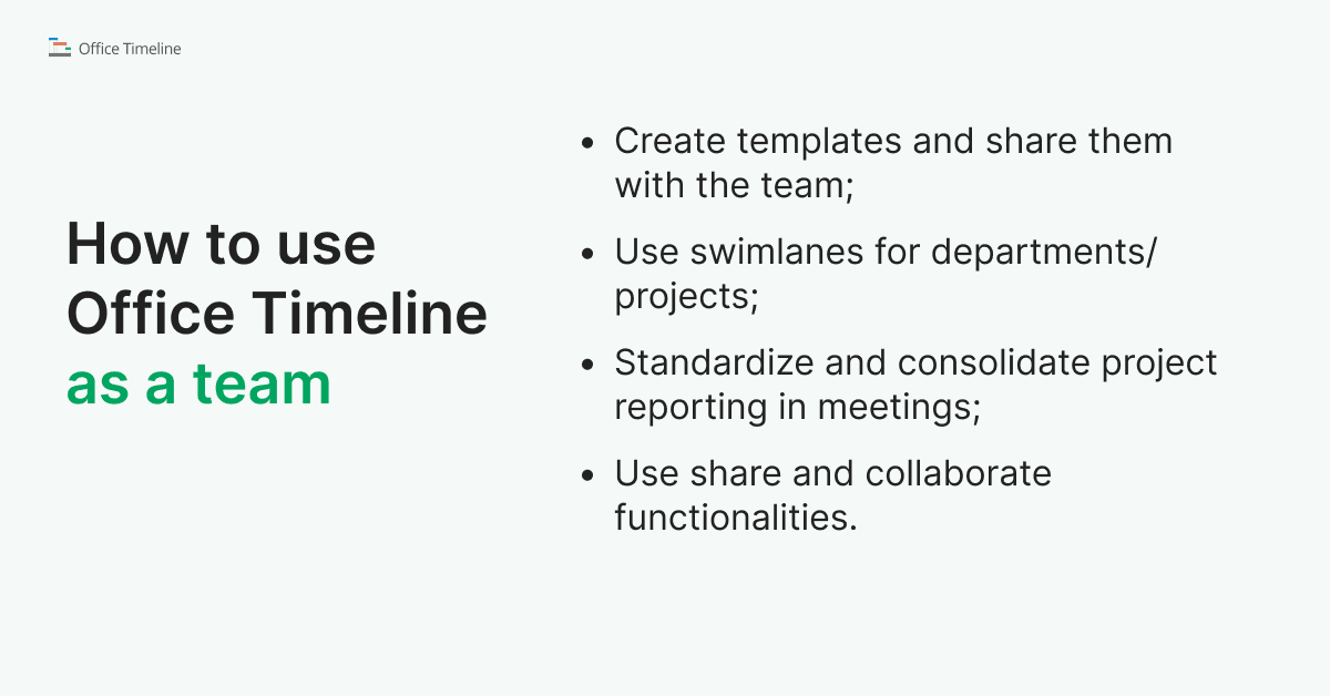 How to use Office Timeline as a team
