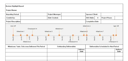 Vorschau der Projektüberprüfungs-Vorlage für Excel
