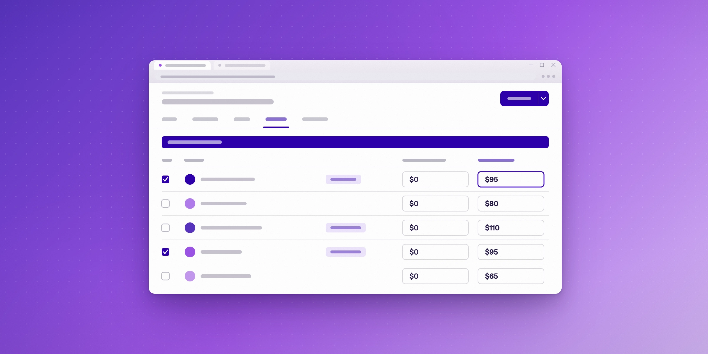 Lucen Track hourly rates set by person