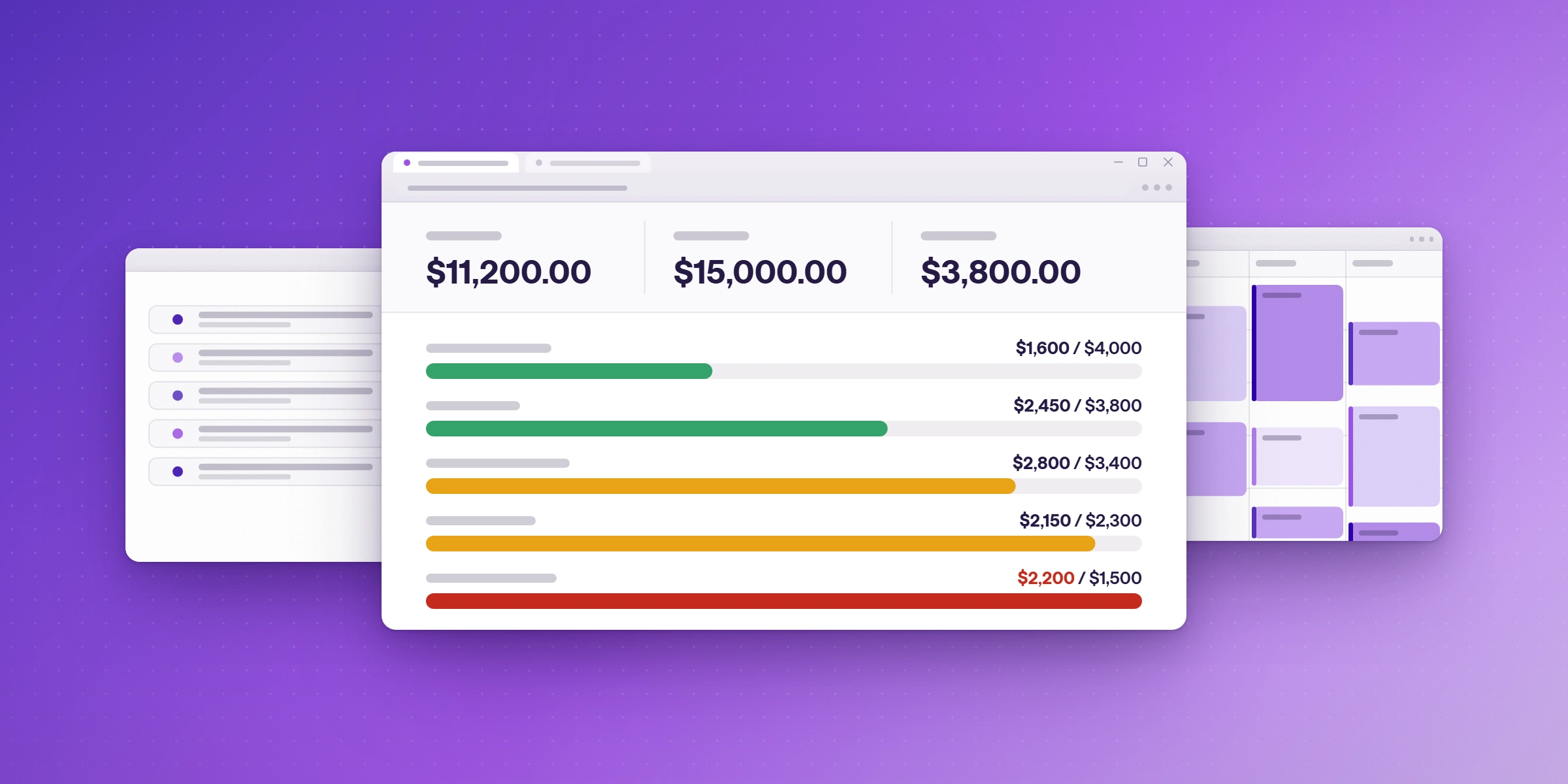 Lucen Track monetary budget for a project