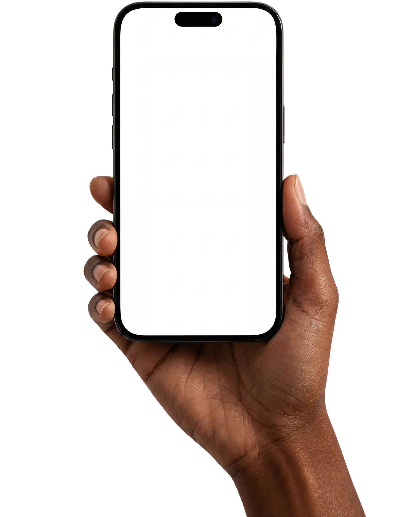 Hand holding an iphone