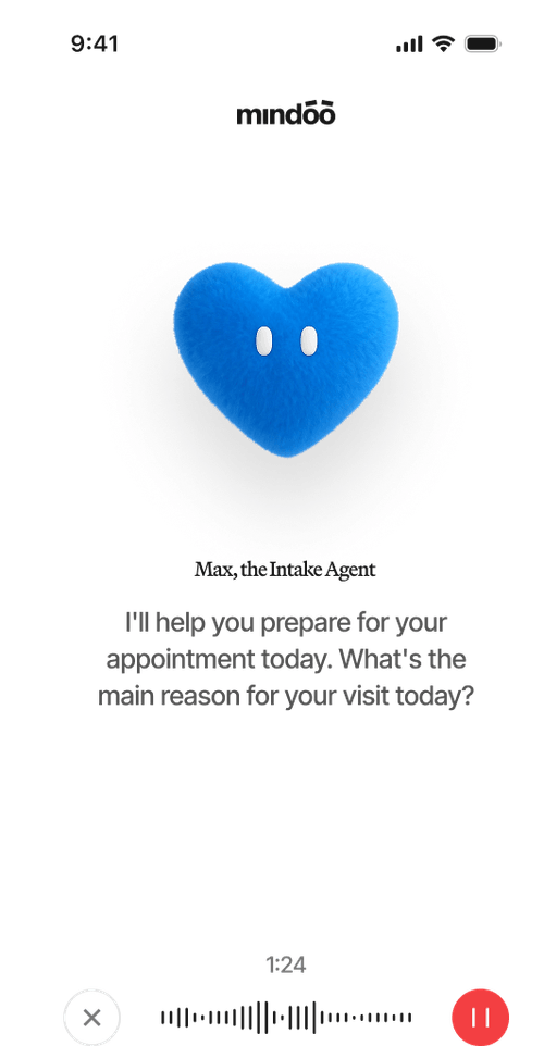Patient intake UI