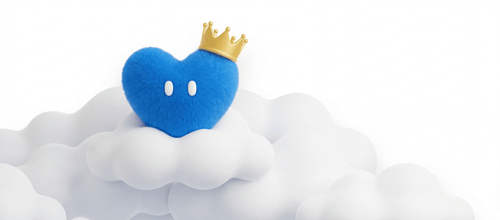 Mindoo character floating on a cloud