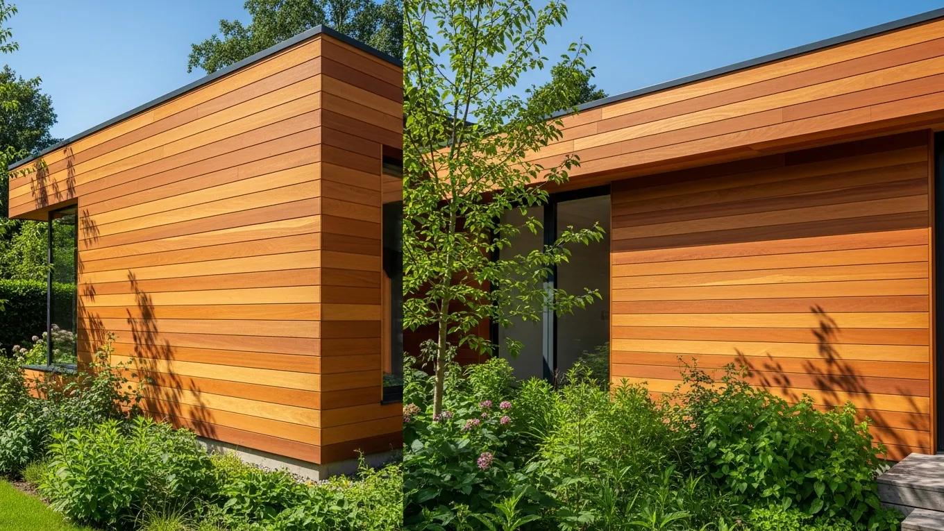 Maibec wood siding on a beautiful home exterior, highlighting its natural beauty and durability