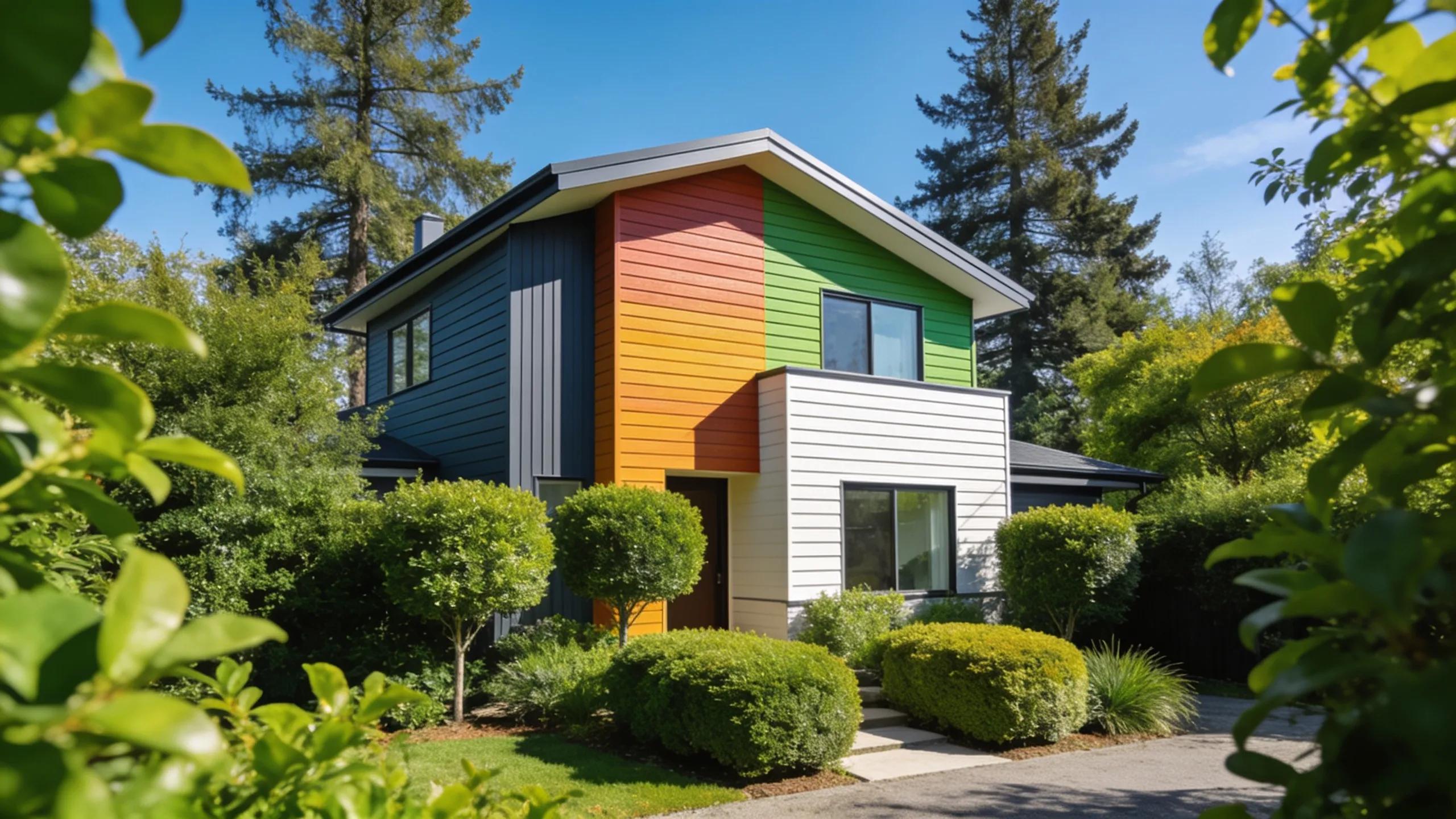 James Hardie siding on a modern home, showcasing durability and aesthetic appeal in a scenic environment