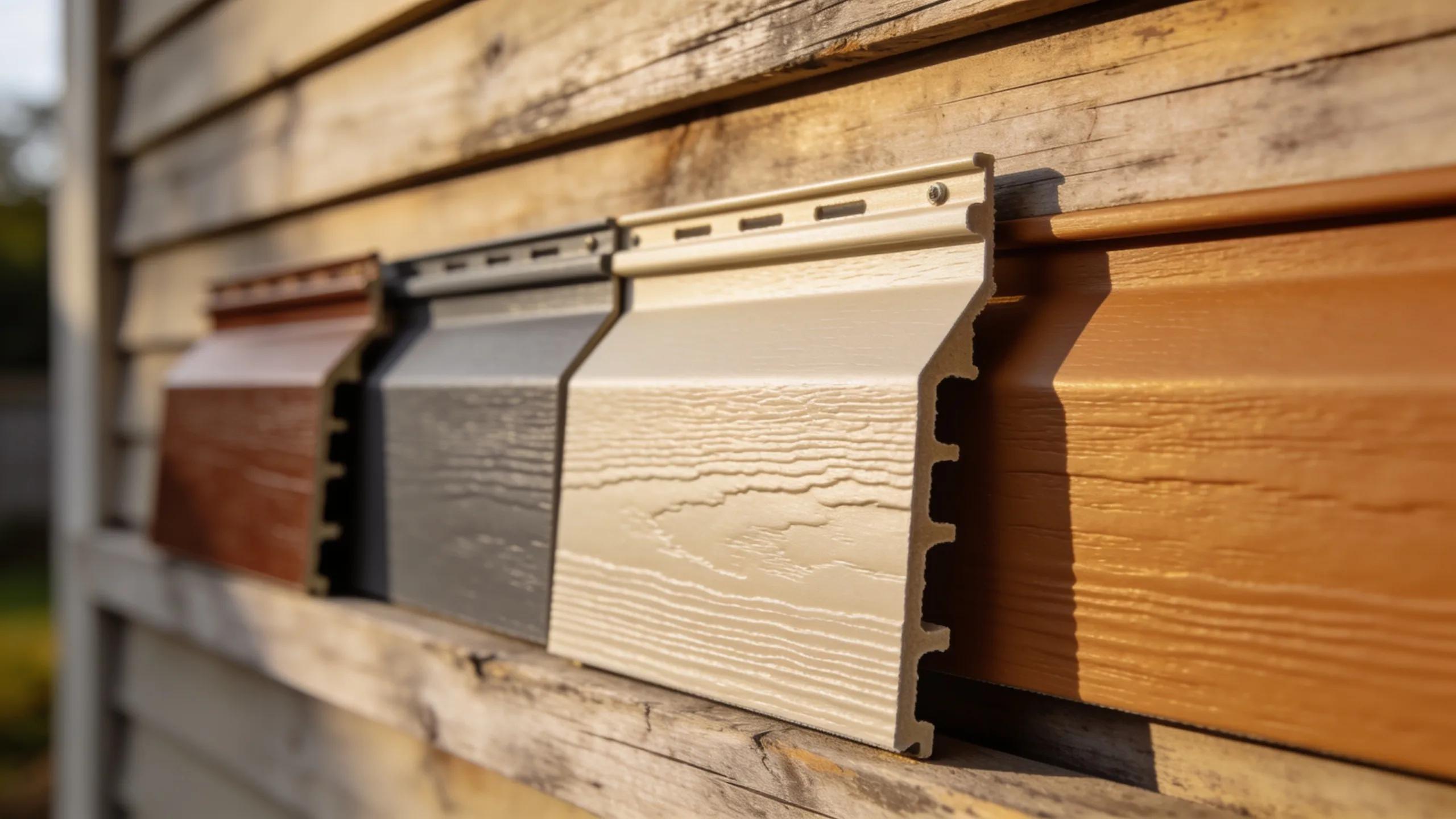 Variety of James Hardie siding samples demonstrating aesthetic options and quality