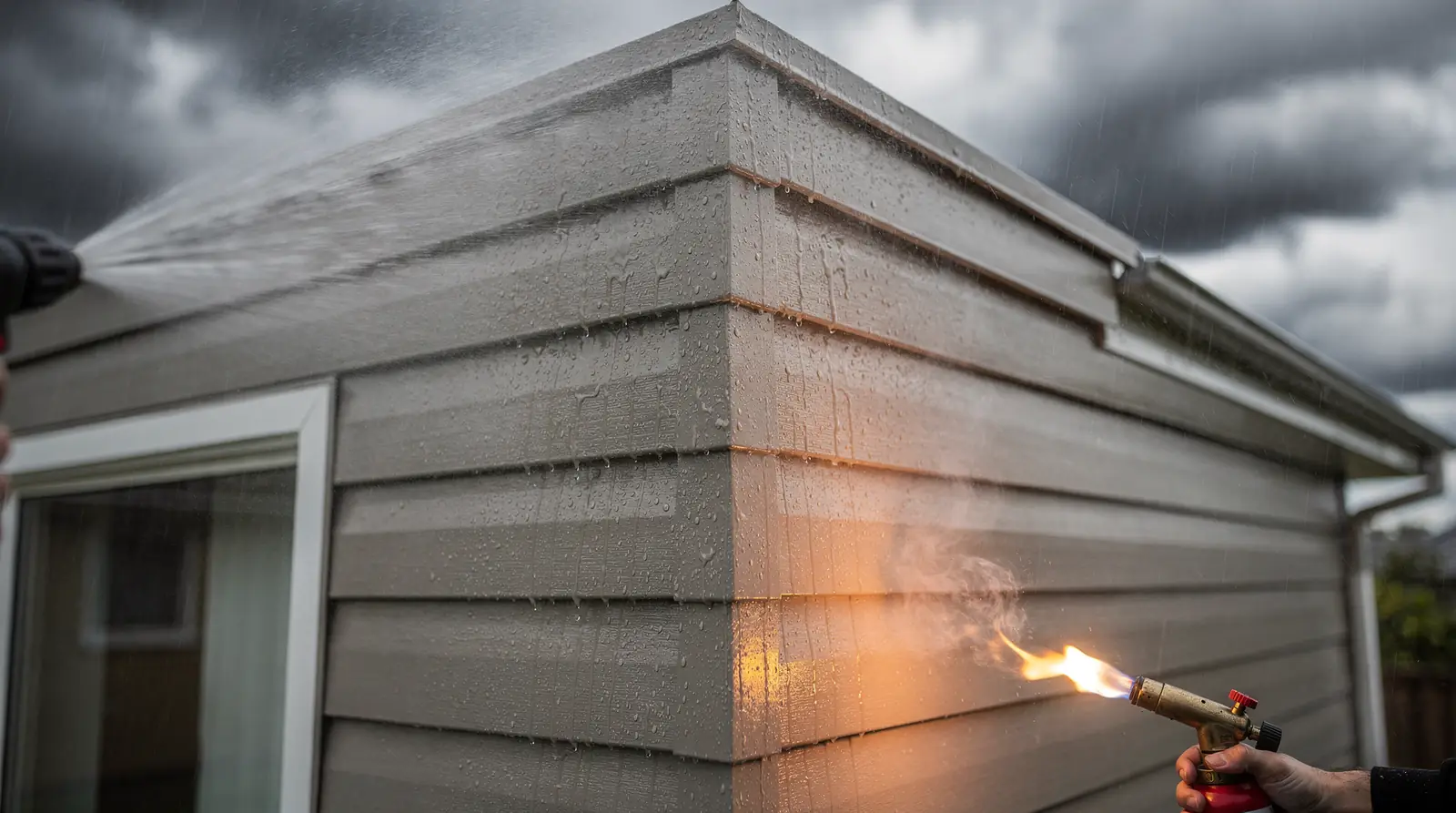 James Hardie fiber cement siding will not ignite from direct flame exposure, unlike combustible materials