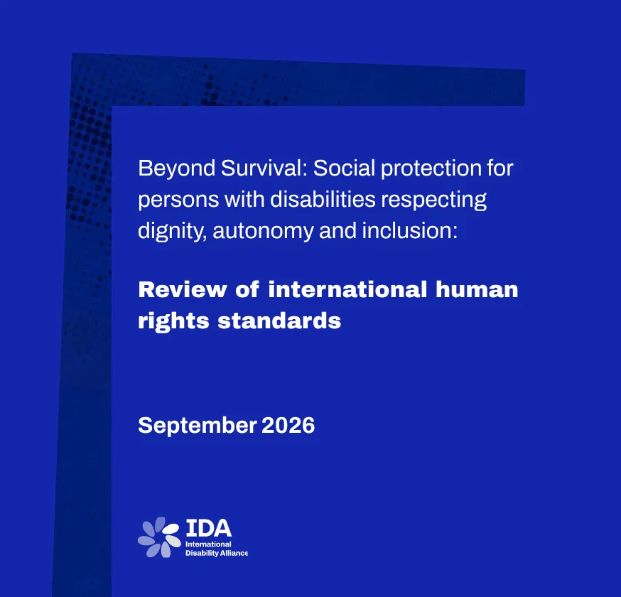 Title page - Beyond Surival - social protection for persons with disabilities IDA report