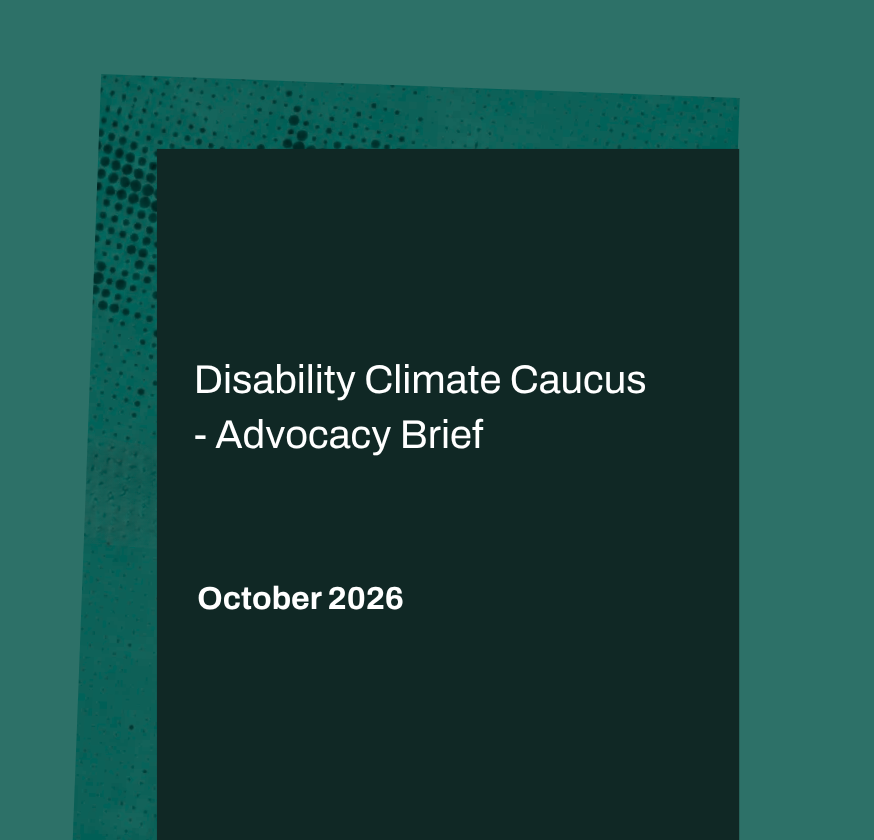 Disability Climate Caucus - Advocacy Brief October 2026