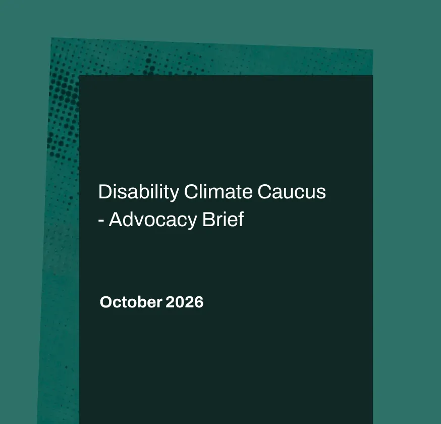 Disability Climate Caucus - Advocacy Brief October 2026