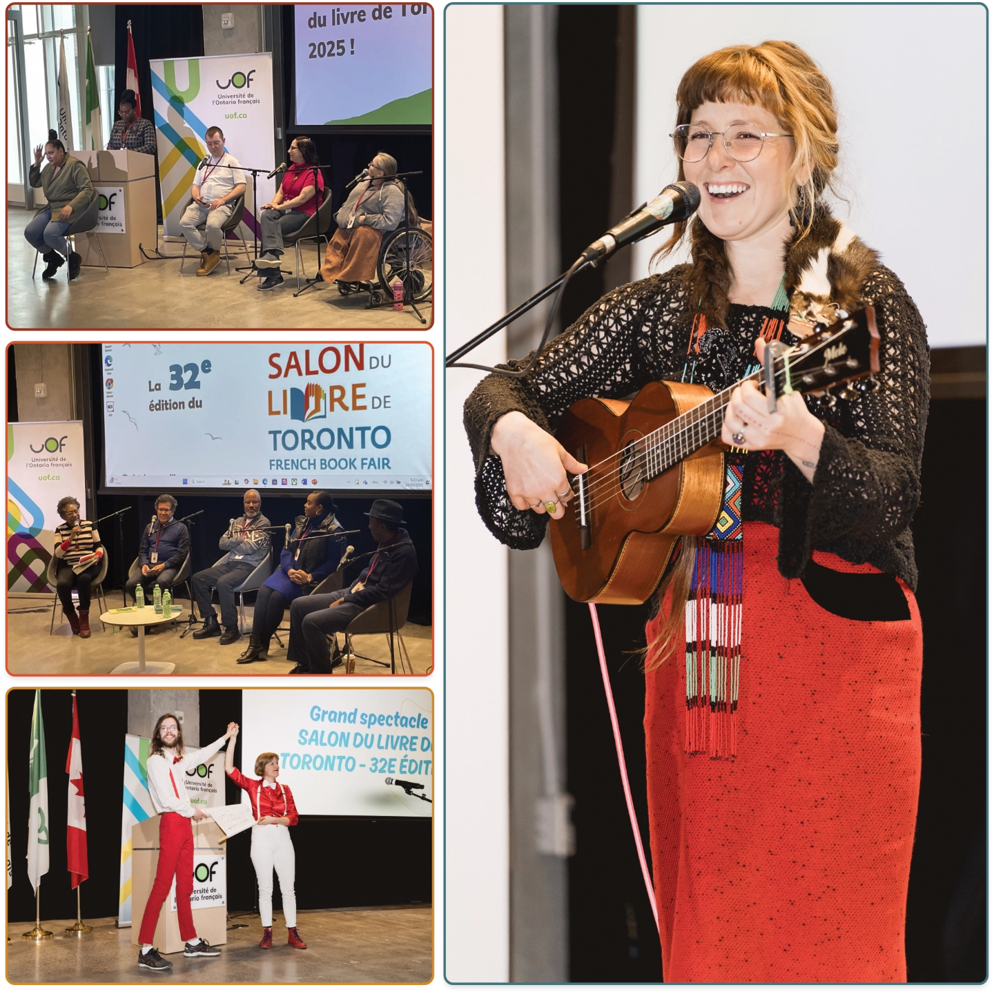 Mosaique de photos de différents évènements du Salon du Livre de Toronto