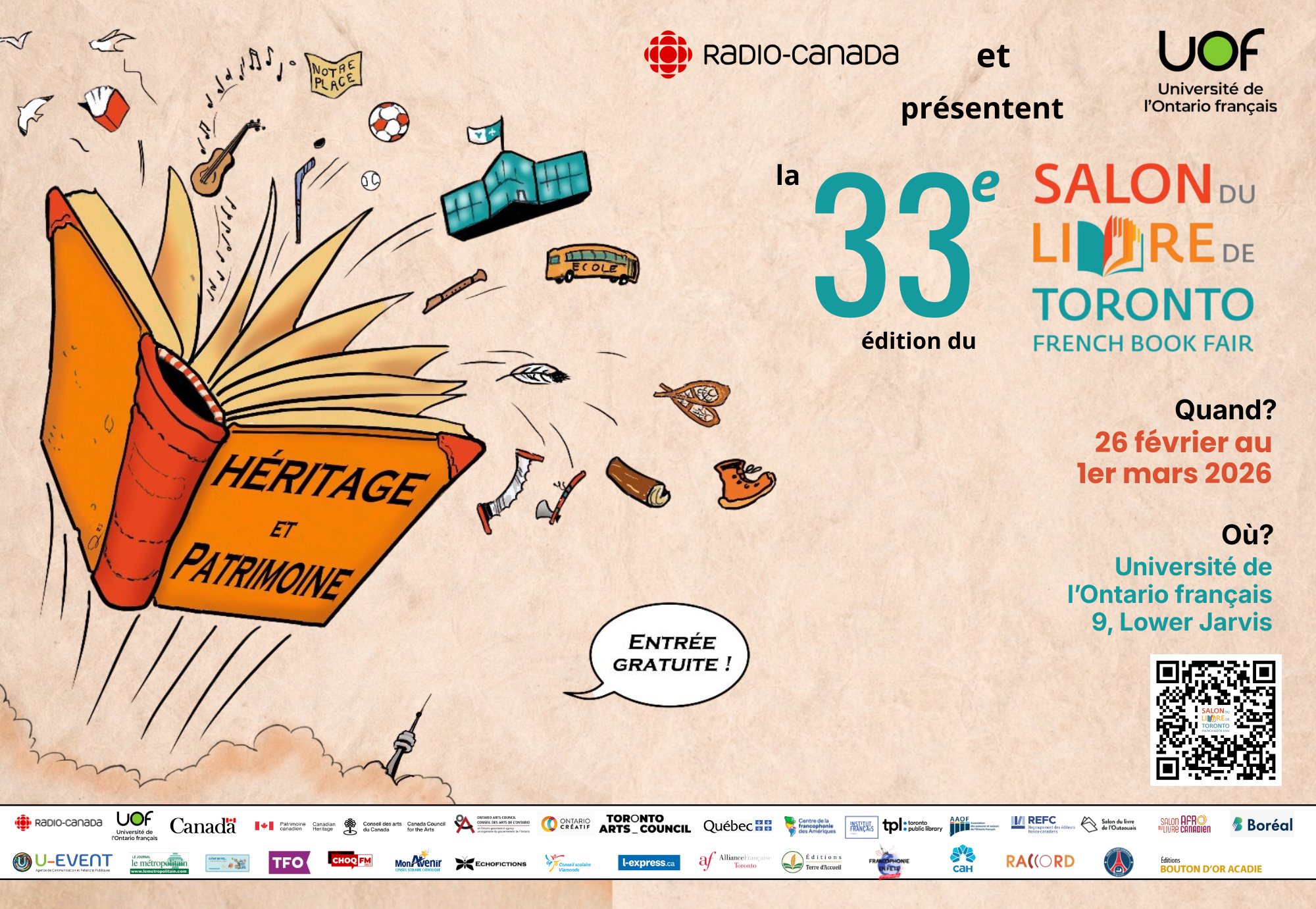 Affiche de la 33ème édition du Salon du Livre de Toronto