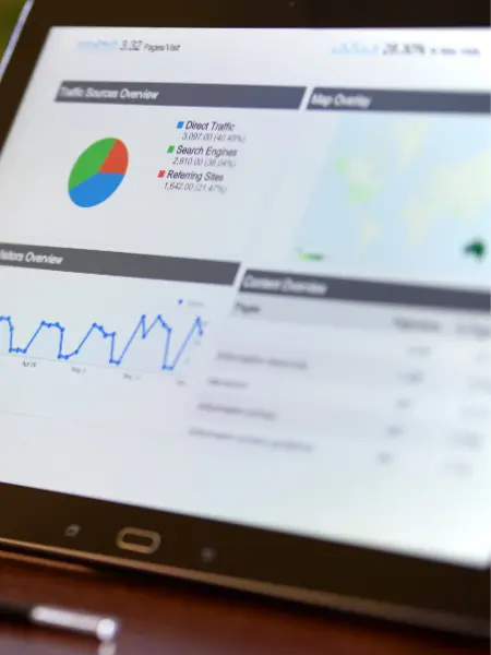 Statistics on a recruitment agencies dashboard.