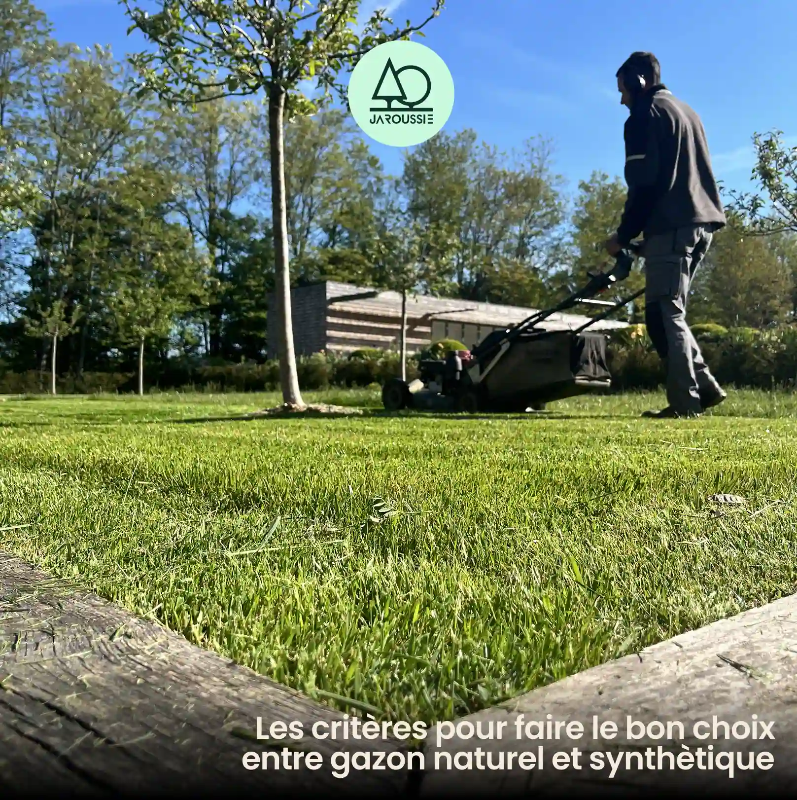 Photographie d'un gazon entretenu par les paysagistes de Jaroussie