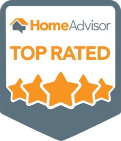 HomeAdvisor Top Rated badge with five-star rating