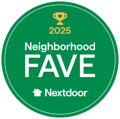 Nextdoor 2025 Neighborhood Fave award badge