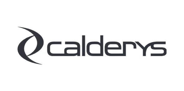 Calderys company logo with stylized design on a white background.