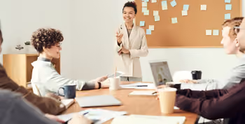 illustration d'une présentation de travail