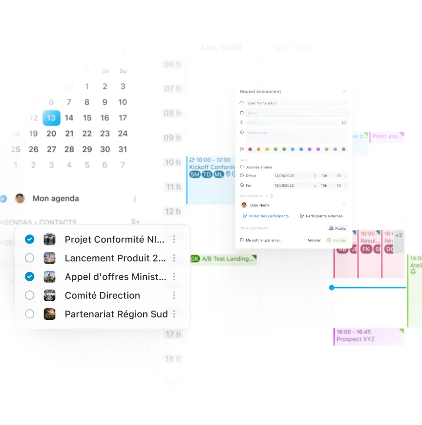 Agendas partagés