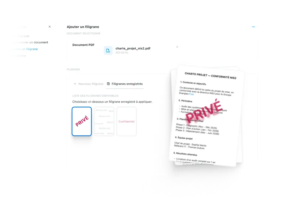 Bibliothèque de filigrane