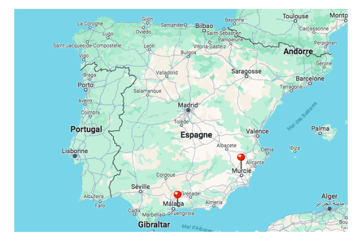 Image 2: carte de l'andalousie