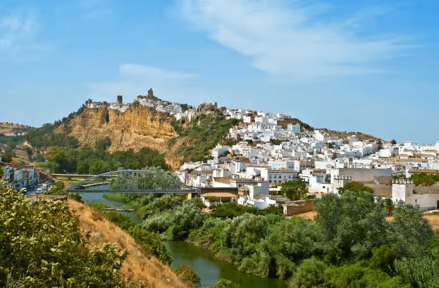 Vue sur le pont et la ville de Arcos de la frontera, CÁDIZ
