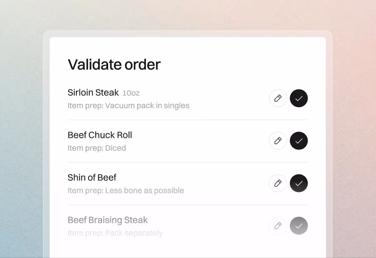 Burnt's Sales & Operations agent validates your orders, increasing accuracy and preventing errors.