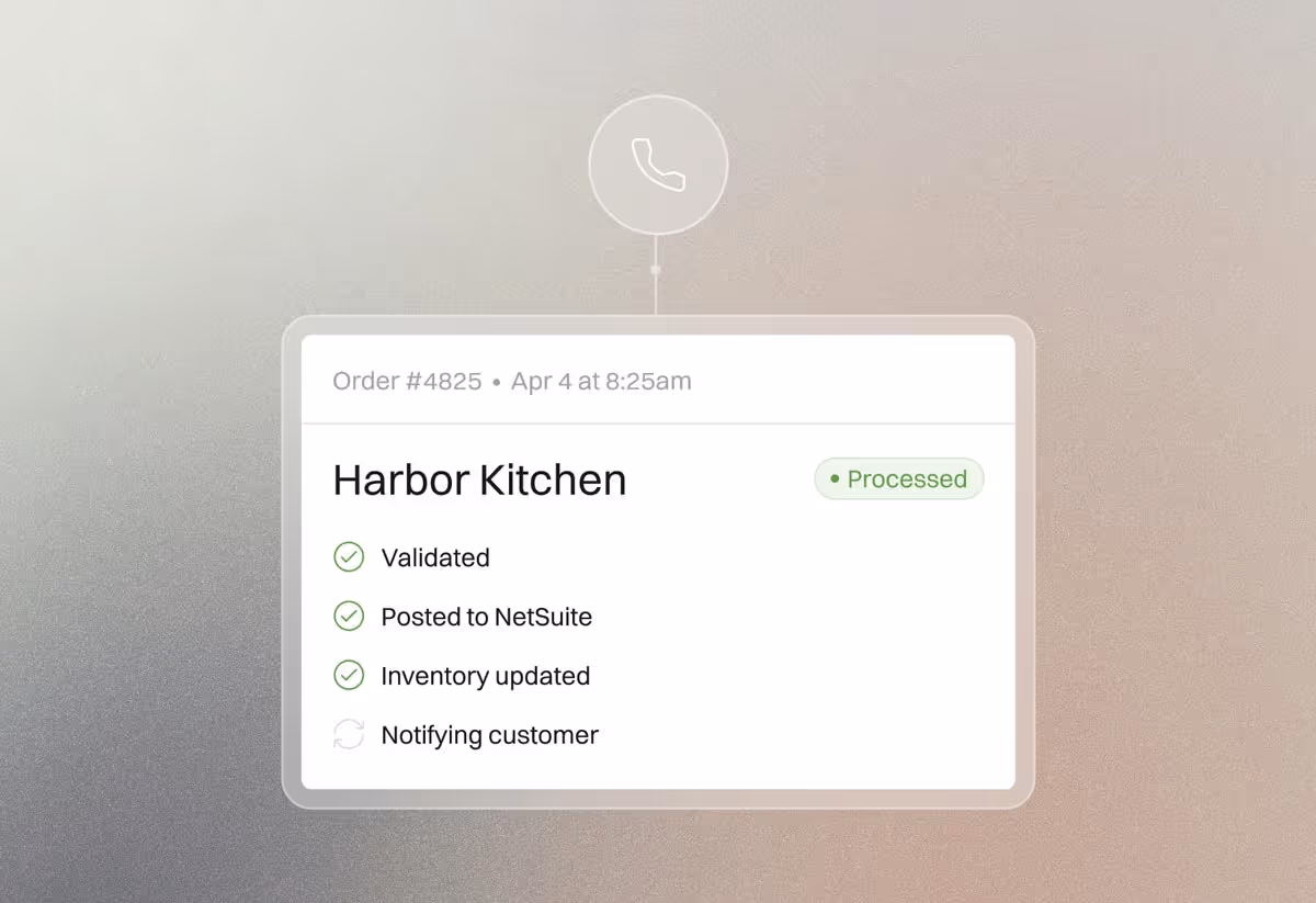 Real-time updates on orders. 