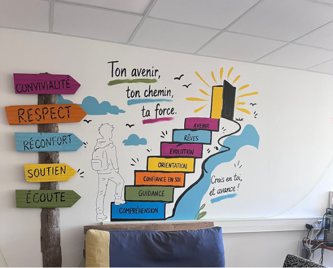 Bureau de la médiation jeunes au Pimms Médiation Nîmes.