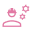 Person with hard hat and two gears icon
