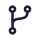 Branching arrow path icon