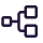 Connected database nodes icon
