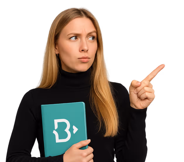 woman pointing ISA loan and bcas features