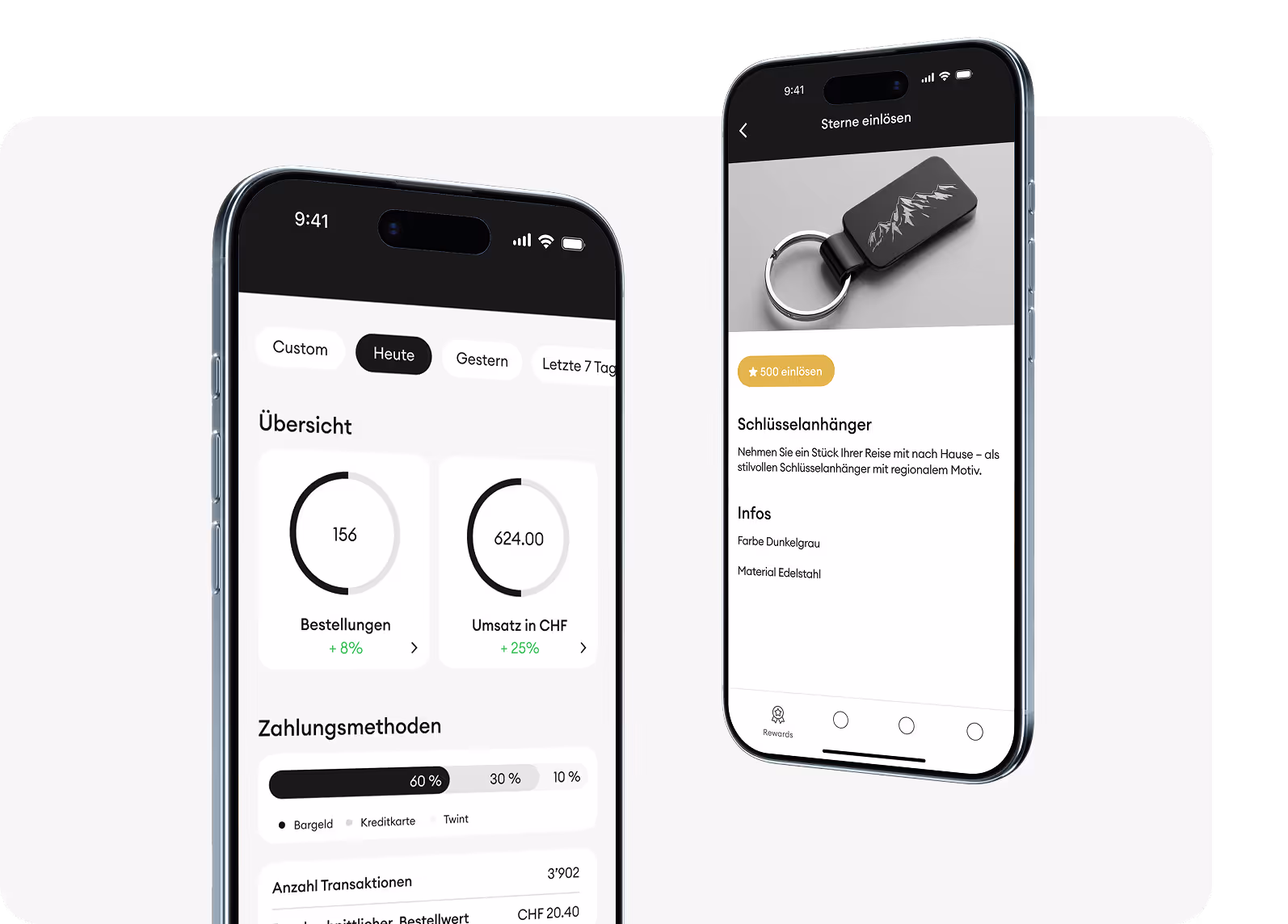Mockup-Bild Mobile mit Anwendung