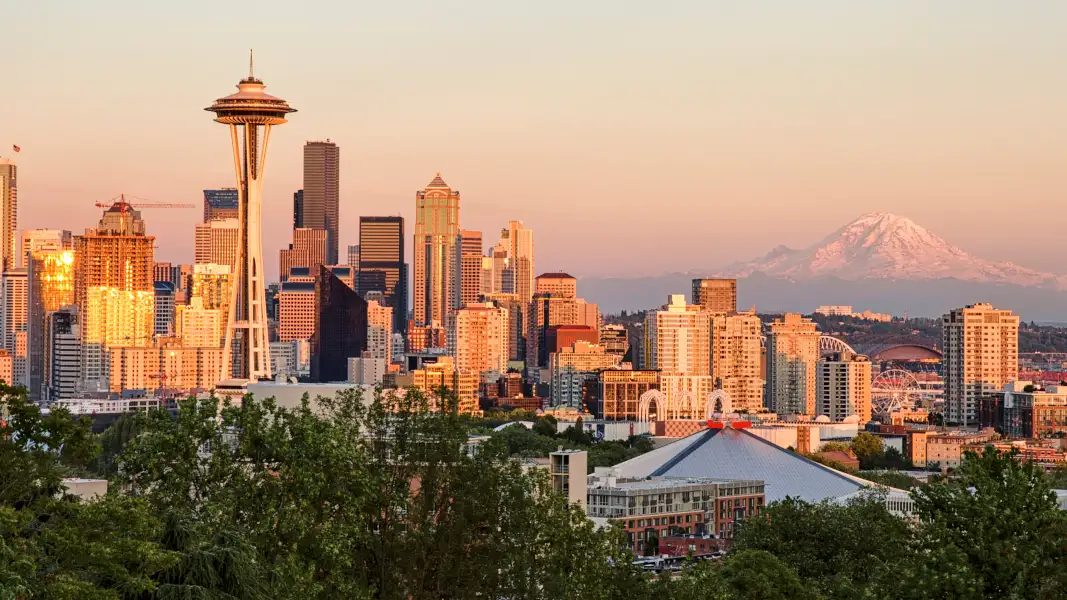 Sunset of Downtown Seattle