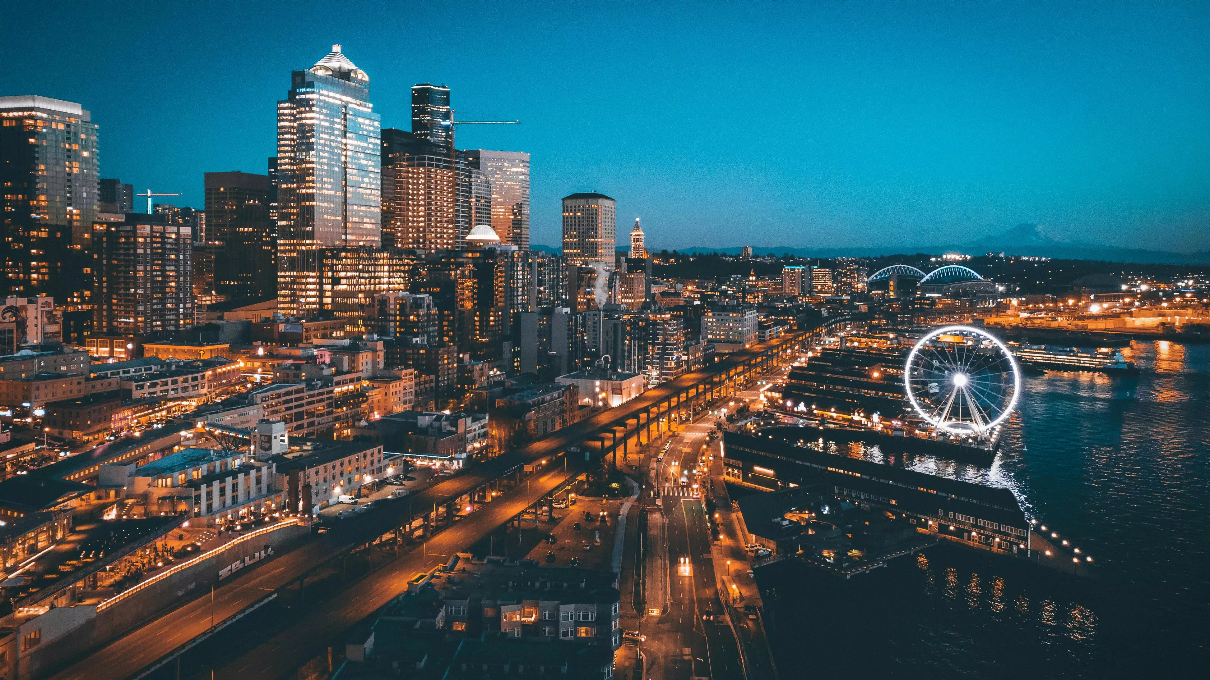 Seattle at night